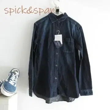 새상품 spick&span 스픽 앤 스팬 데님 셔츠 긴팔