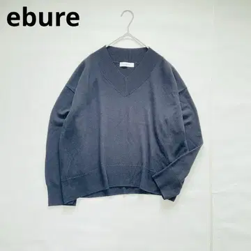 ebure 에브르 소프트 울 V넥 니트 박스 실루엣 드롭 숄더