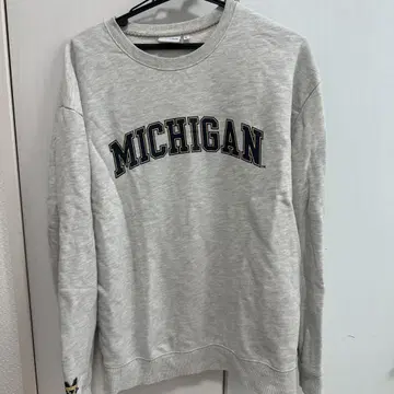 MICHIGAN 로고 맨투맨 그레이 쉽스