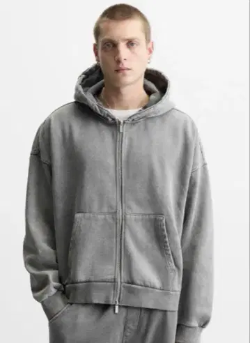 [ 새상품 미사용 ] ZARA 워시 가공 후디 초인기 완판템 XL 그레이