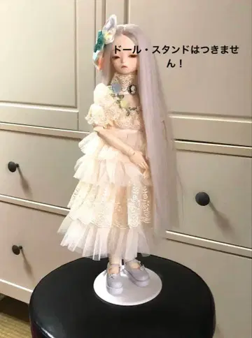 40cm msd 사이즈 화이트 드레스와 페티코트