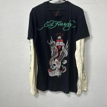 Ed Hardy 스컬 디자인 긴팔 티셔츠