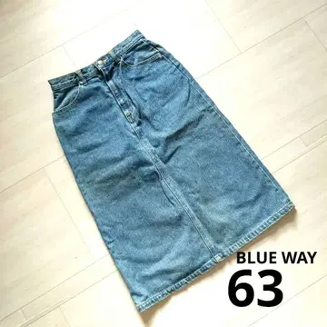 M BLUE WAY 데님 롱 스커트 쇼와 레트로 일본제