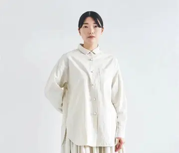 HAU 오버 셔츠 'organic biera' 아이보리