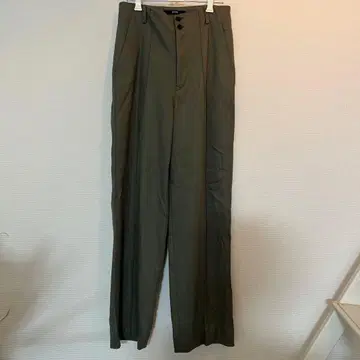pelleq 올리브 그린 와이드 팬츠