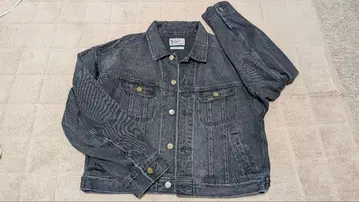 리 베이플로우 다크 그레이 데님 자켓 미사용