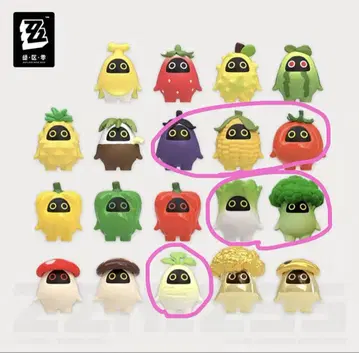 젠제로 봄프 미니 피규어 청과 왕국 시리즈 6개 세트 1