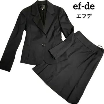 새상품급 ef-de 수트 스트라이프 패턴 9호 셋업 스커트 수트