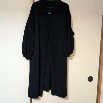 블랙 롱 코트 긴팔