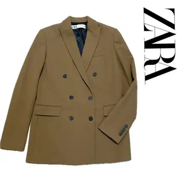 ZARA 더블 자켓/테일러드 자켓/XS 브라운