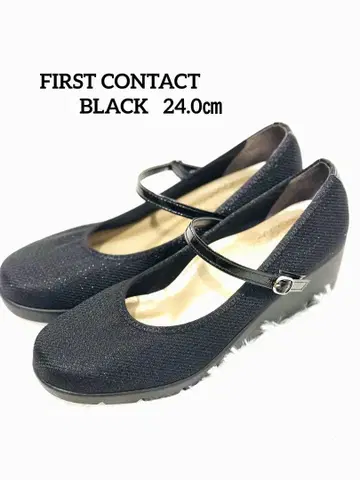 새상품급 FIRST CONTACT 일본제 웨지솔 펌프스 24cm