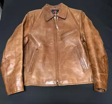 R.B.C 스테어하이드 싱글 라이더 자켓 브라운 32