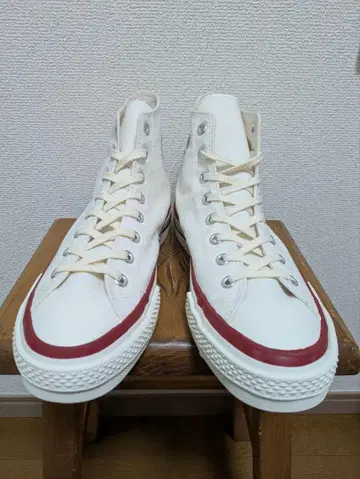 Converse All Star 하이컷 스니커즈 화이트/레드
