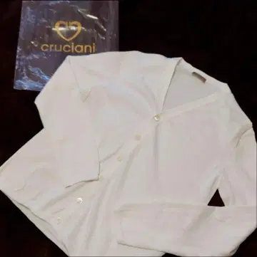 Cruciani 화이트 V넥 가디건