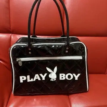 PLAY BOY 퀼팅 백 블랙