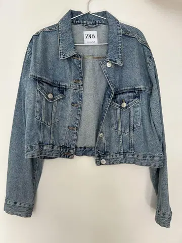 ZARA 크롭 데님 자켓 L 사이즈