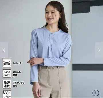 ORIHICA 미라쿠루 블라우스 논아이론 스탠드 카라