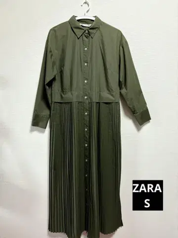 [ ZARA ] 플리츠 셔츠 원피스 롱 기장