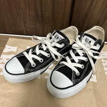 CONVERSE ALL STAR OX 로우컷 블랙 사이즈 4