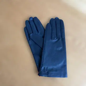칼 라거펠트 네이비 가죽 장갑