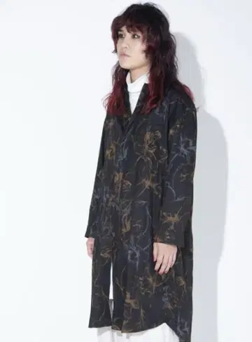 not conventionnal 꽃무늬 오버 사이즈 긴팔 셔츠