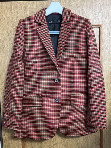 ZARA 체크 블레이저