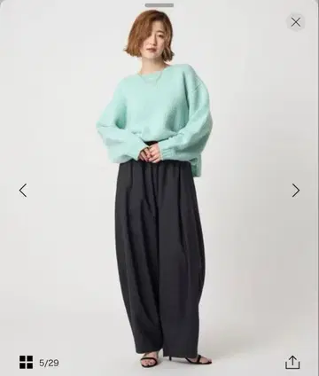 네이비 conte 볼륨 이지 팬츠 네이비 36