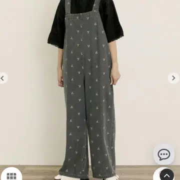 자수 데님/히코리 살로펫 팬츠