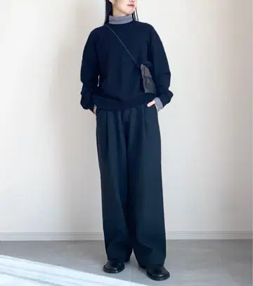 유니클로 브러쉬드 저지 턱 와이드 팬츠