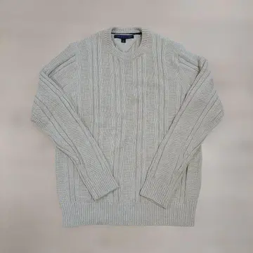 TOMMY HILFIGER 케이블 니트 스웨터 L/XL 크림색