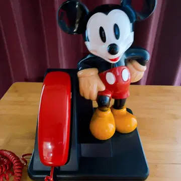 [레트로] 인테리어 추천 미키마우스 모양 전화기 (전화 기능 사용 불가)