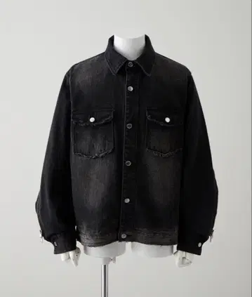 GRANCY 지퍼 디자인 데님 셔츠 자켓