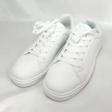 화이트 심플 스니커즈 25.5cm 미사용 새상품 화이트 스니커즈