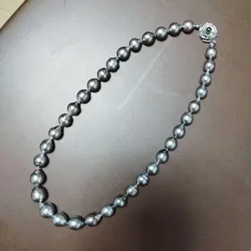검은 나비 조개 담수 펄 목걸이
