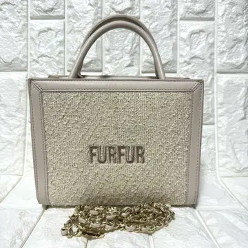 [ FURFUR ] 트위드 로고 토트백 USAGI ONLINE 한정 컬러