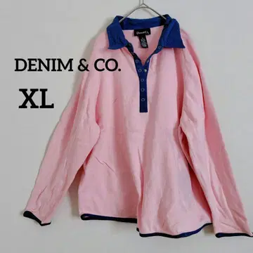 1점만 DENIM & CO. [ XL ] 긴팔 트레이닝복 핑크 남성용