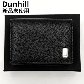 레어 던힐 벨그레이브 3단 폴더형 지갑 블랙 가죽 남성용 컴팩트