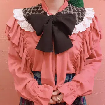 HEIHEI 탈부착 카라 꽃무늬