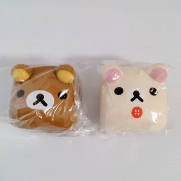 리락쿠마 코리락쿠마 말랑말랑 가짜 뜯어먹는 빵 스퀴즈 2개 세트
