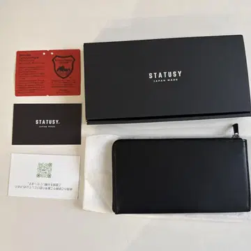STATUSY 일본제 가죽 장지갑 블랙