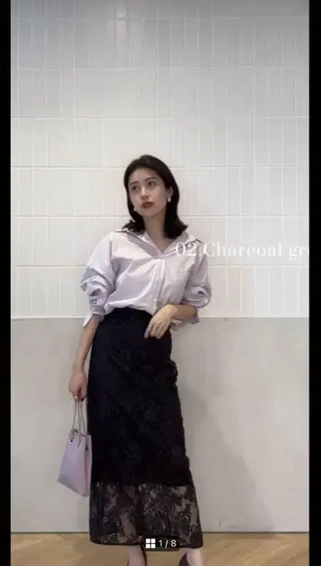 새상품급 완판템 아뉴앙스 부케 레이스 타이트 스커트