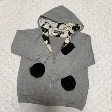 후리후리 동백꽃 패턴 후드티 속기모