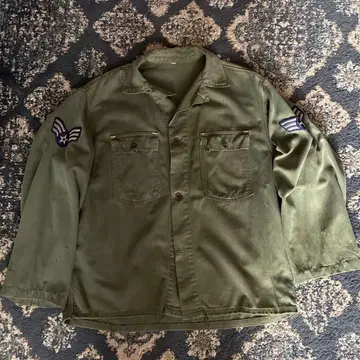 40s 미국 공군 유틸리티 셔츠 자켓 월계수 버튼