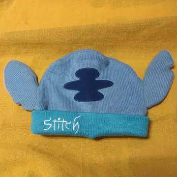 도쿄 디즈니 리조트 스티치 귀달린 니트 모자 58cm w
