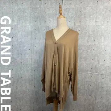 1689 GRANDTABLE 돌 마린 시어 니트 가디건 베이지 M