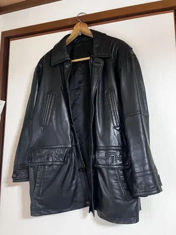 [ 빈티지 ] 가죽 자켓 블랙 양가죽