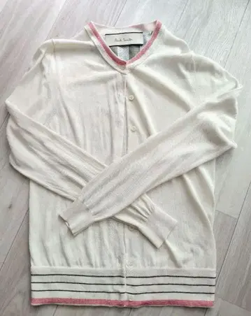 Paul Smith 화이트 V넥 가디건 M