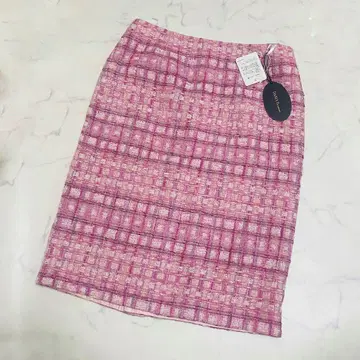 새상품 택 DAMA collection 트위드 체크 무늬 타이트 스커트