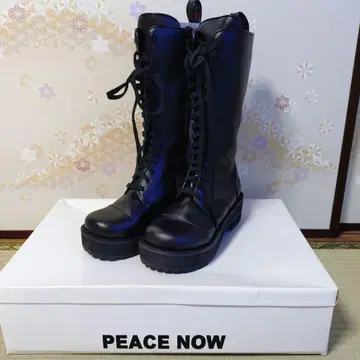 PEACE NOW 블랙 롱 부츠