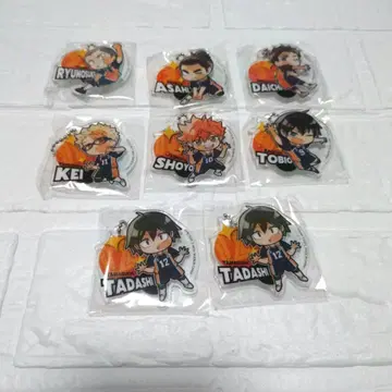 하이큐!! 피타!데포메 카라스노 고교 아크릴 키링 8개 세트
